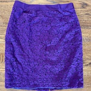 Elegant jcrew Purple Lace Skirt